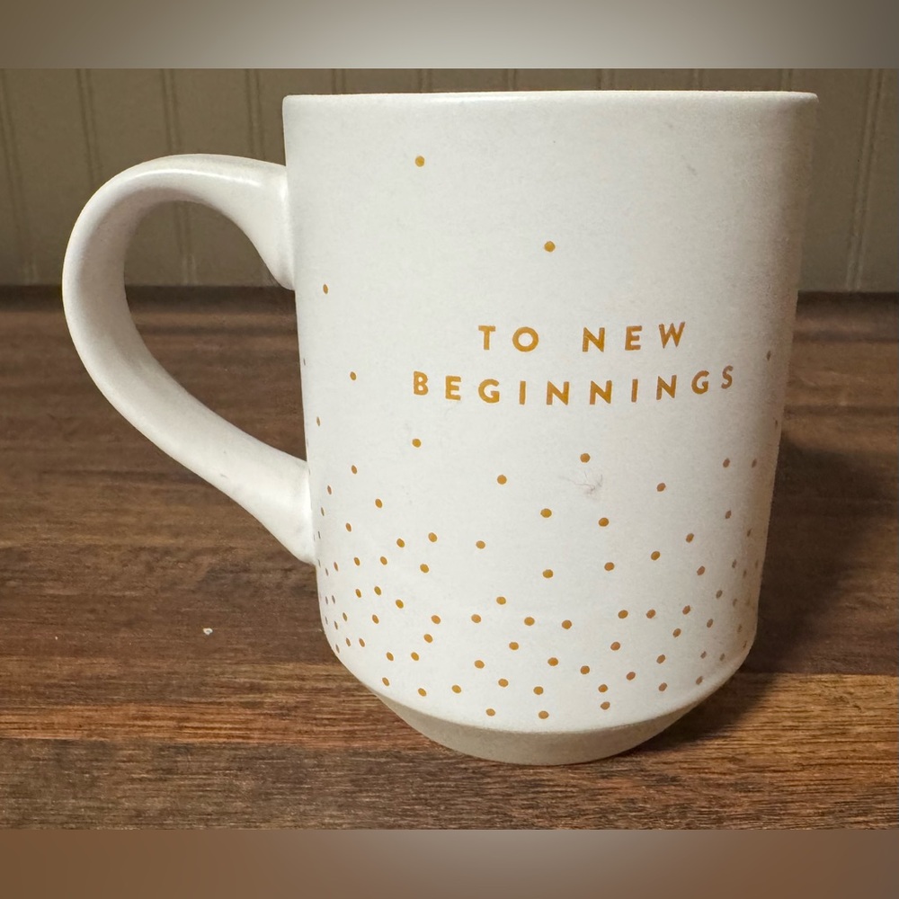 NWOT Fringe Studio New Beginnings Stoneware Mug 12 Fluid Ounces